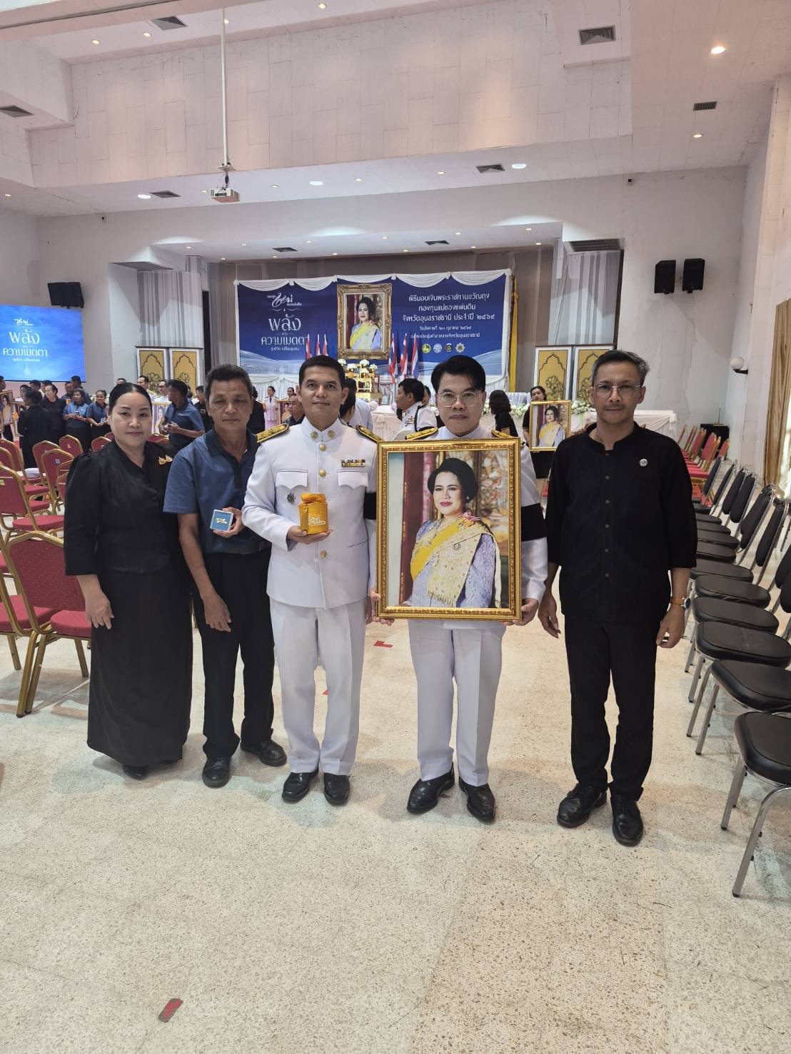พช.เหล่าเสือโก้ก ร่วมพิธีมอบเงินพระราชทานขวัญถุงกองทุนแม่ของแผ่นดิน ประจำปี 2569